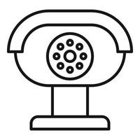 Security camera icon, outline style vector