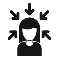 Woman buyer icon, simple style vector