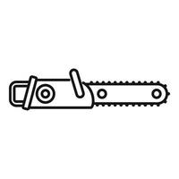 Cutter chainsaw icon, outline style vector