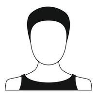 Man user icon vector simple