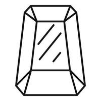 Hipster jewel icon, outline style vector