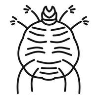 Bug icon, outline style vector