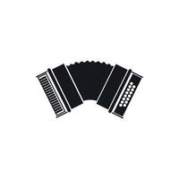 Accordion icon, simple style vector