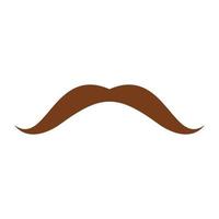 icono de bigote largo, tipo plano vector