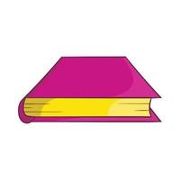 Thick book icon, cartoon style vector