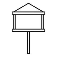 Seed bird feeders icon, outline style vector