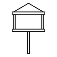 Seed bird feeders icon, outline style vector