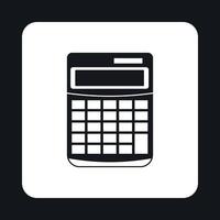 Calculator icon in simple style vector