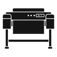 icono de plotter de impresora, estilo simple vector