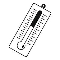 Big thermometer icon, simple style vector