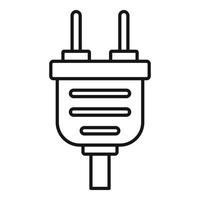 Plug icon, outline style vector