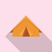 Survival tent icon, flat style vector