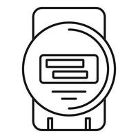 Electric counter icon, outline style vector