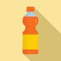 icono de refresco de naranja, estilo plano vector