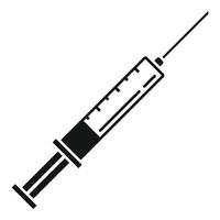 Blood full syringe icon, simple style vector