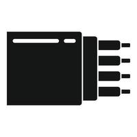 Optic cable icon, simple style vector