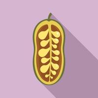 Jackfruit icon, flat style vector