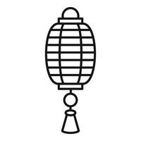 Asian chinese lantern icon, outline style vector