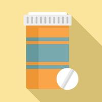 Gynecology pills icon, flat style vector