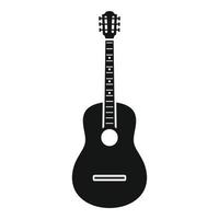 icono de guitarra acústica, estilo simple vector