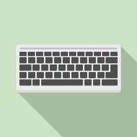 Hardware keyboard icon, flat style vector