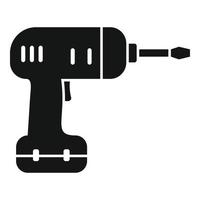 Electric hand drill icon, simple style vector