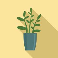 Gardenia plant icon, flat style vector
