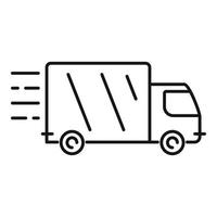 Truck delivery parcel icon, outline style vector