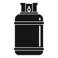 Gas cylinder bottle icon, simple style vector