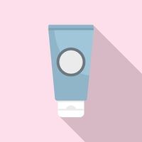 icono de tubo de crema de uñas, estilo plano vector