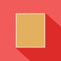 Square postage stamp icon, flat style vector