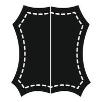 Jeans fabric texture icon, simple style vector