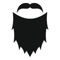 icono de máscara de barba, estilo simple. vector