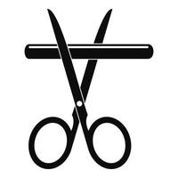 Medicine scissor icon, simple style vector