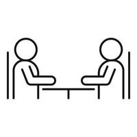 Cooperation discussion icon, outline style vector