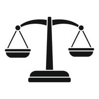 Judge balance icon, simple style vector