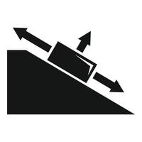 Angle object physics icon, simple style vector