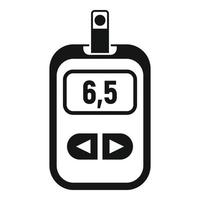 Modern glucometer icon, simple style vector