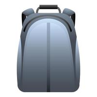 Plastic backpack icon, cartoon style vector