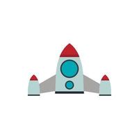 Space shuttle icon, flat style vector