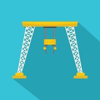 Robotic crane icon, flat style vector