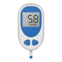 Glucometer icon, realistic style vector