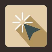 Cursor arrow selection icon, flat style vector