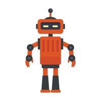 Mechanic robot icon, flat style vector