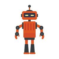 Mechanic robot icon, flat style vector