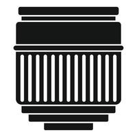 Macro lens icon, simple style vector