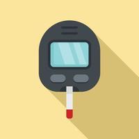 Glucose meter icon, flat style vector