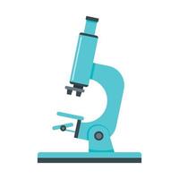 Experiment microscope icon, flat style vector