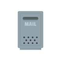 Outdoor mail box icon, flat style vector