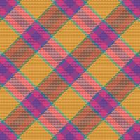 Tartan or plaid retro color pattern. vector